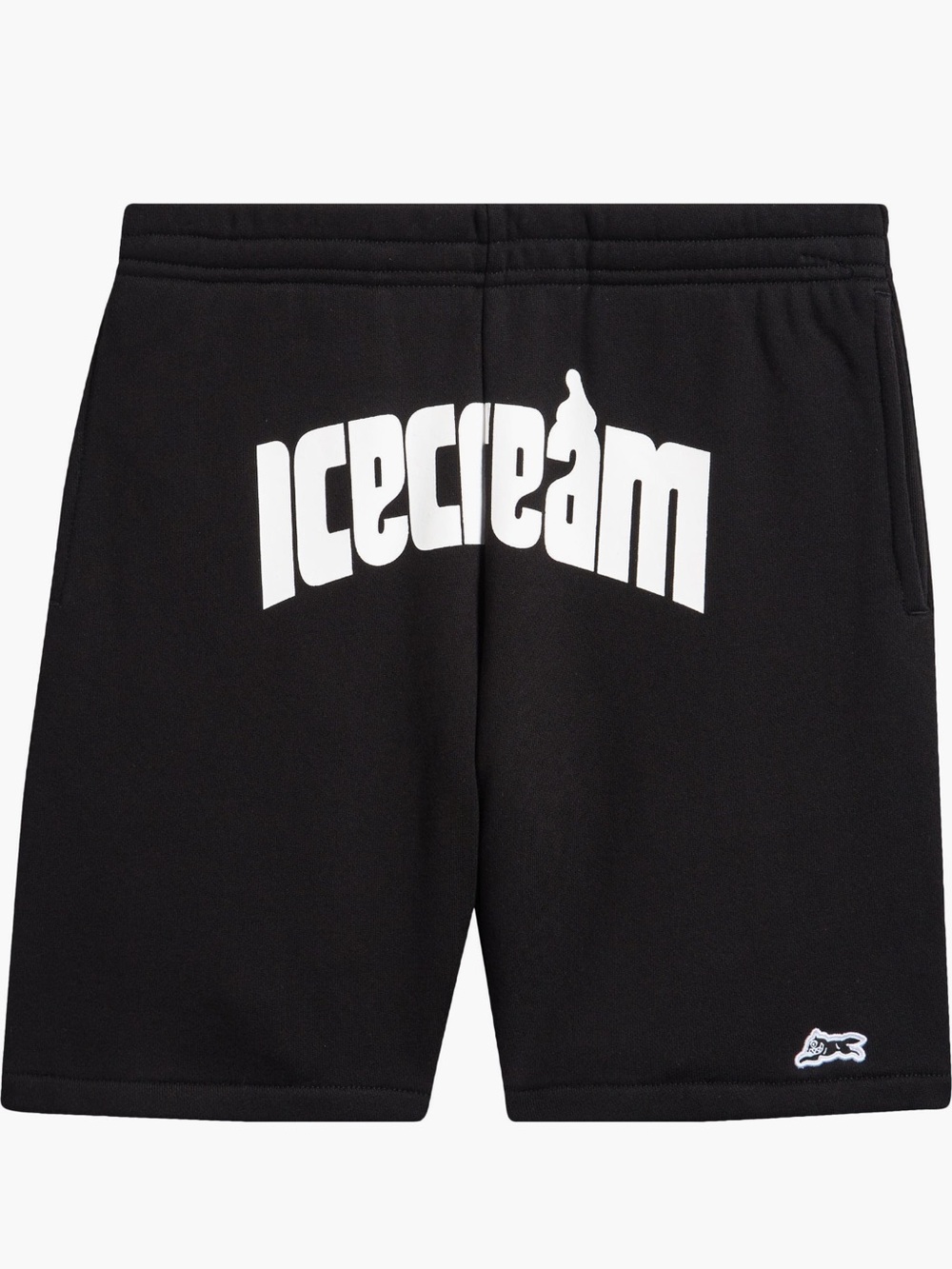 Icecream Black Shorts with White Arch Logo